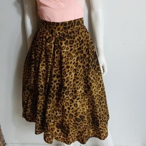 Pin-Up Leopard Circle Skirt
